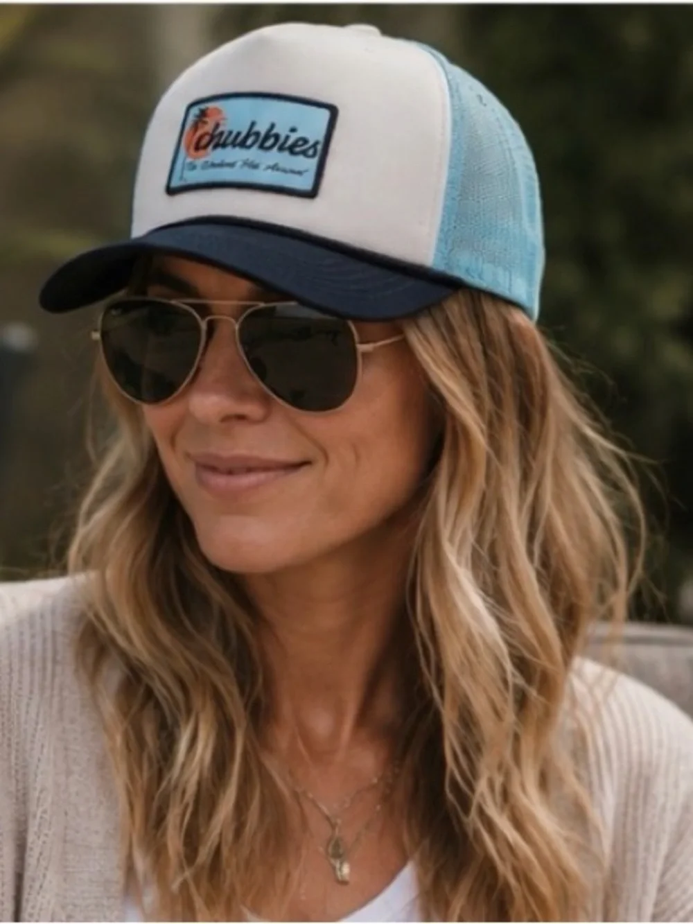 Chubbies Weekend Has Arrived Trucker Hat Aqua Cream Snapback Unisex